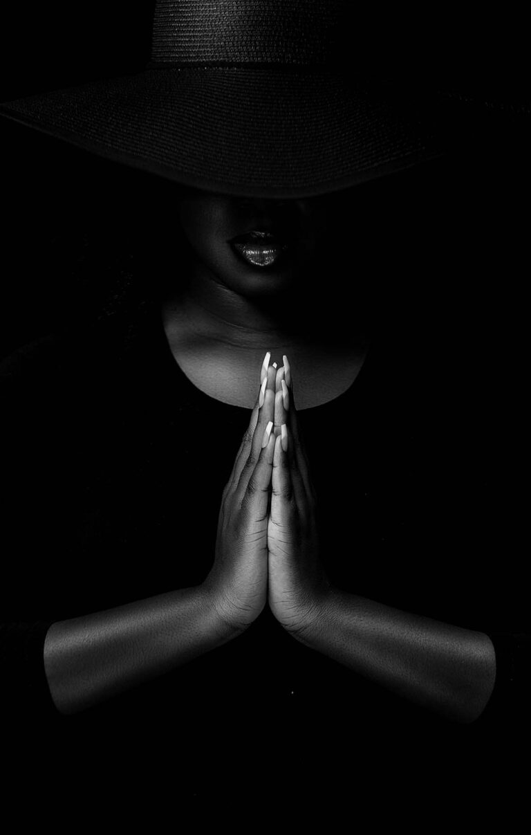 Black and white image -black woman